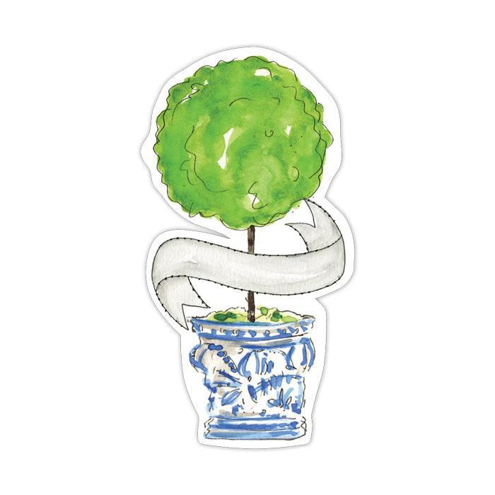 Topiary with Banner Die-Cut Accents